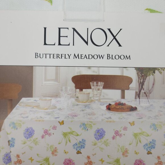 Lenox Butterfly Meadow Bloom Tablecloth 60" X 102" Water Repellent Easy Care - Picture 7 of 9